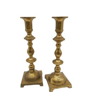 Vintage Brass Candlestick Candle Holders Made in Japan 9" READ